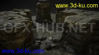 岩石,石头,砖头,碎石,泥土,沙土,砖墙,泥路,矿石,水泥柱,陨石模型的图片5