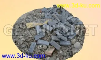 岩石,石头,砖头,碎石,泥土,沙土,砖墙,泥路,矿石,水泥柱,陨石模型的图片