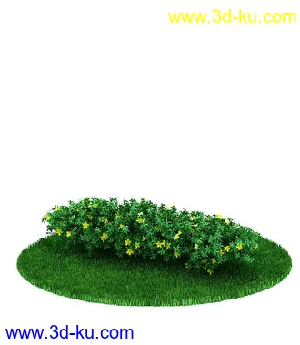 园林景观模型,造型植物模型,玫瑰模型的图片