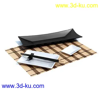 酱油瓶,杯子,筷子,盘子,茶壶,勺子,陶瓷盛具,长形碟,汤匙,茶杯,模型合集的图片8