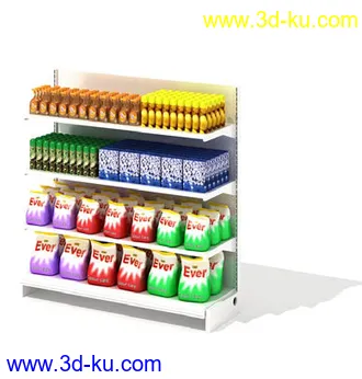 橱窗,货架,货柜,日常用品,超市杂货,商品柜,置物架,柜台,模型合集的图片1