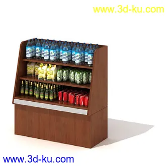 橱窗,货架,货柜,日常用品,超市杂货,商品柜,置物架,柜台,模型合集的图片4