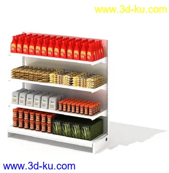 橱窗,货架,货柜,日常用品,超市杂货,商品柜,置物架,柜台,模型合集的图片8