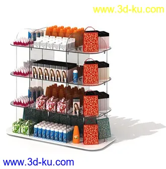 橱窗,货架,货柜,日常用品,超市杂货,商品柜,置物架,柜台,模型合集的图片15