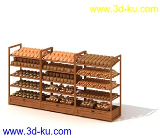 橱窗,货架,货柜,日常用品,超市杂货,商品柜,置物架,柜台,模型合集的图片17