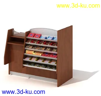 橱窗,货架,货柜,日常用品,超市杂货,商品柜,置物架,柜台,模型合集的图片33