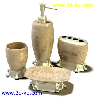 浴室物品,沐浴露,香皂,香水,洗发露,牙刷,洗手液,模型合集的图片