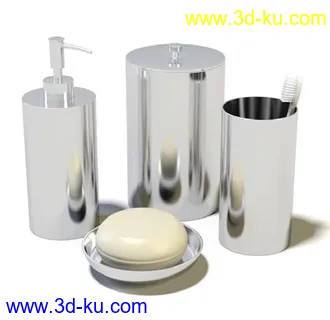 浴室物品,沐浴露,香皂,香水,洗发露,牙刷,洗手液,模型合集的图片