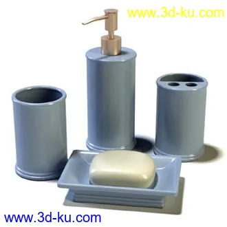 浴室物品,沐浴露,香皂,香水,洗发露,牙刷,洗手液,模型合集的图片