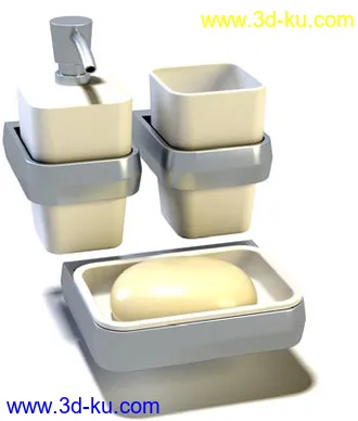 浴室物品,沐浴露,香皂,香水,洗发露,牙刷,洗手液,模型合集的图片