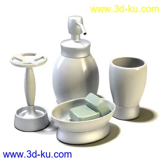 浴室物品,沐浴露,香皂,香水,洗发露,牙刷,洗手液,模型合集的图片