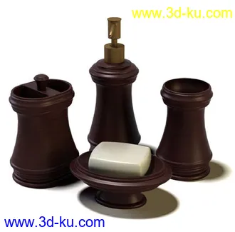 浴室物品,沐浴露,香皂,香水,洗发露,牙刷,洗手液,模型合集的图片