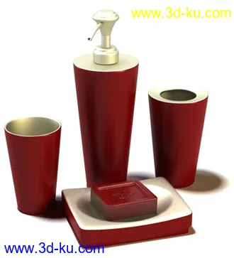 浴室物品,沐浴露,香皂,香水,洗发露,牙刷,洗手液,模型合集的图片