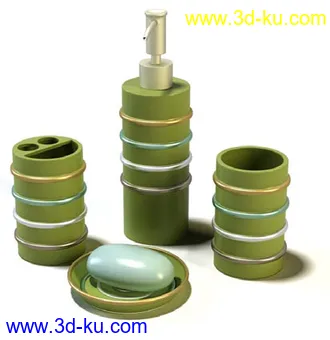 浴室物品,沐浴露,香皂,香水,洗发露,牙刷,洗手液,模型合集的图片