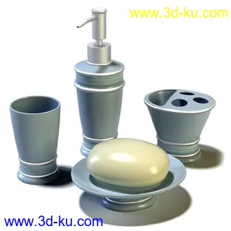 浴室物品,沐浴露,香皂,香水,洗发露,牙刷,洗手液,模型合集的图片