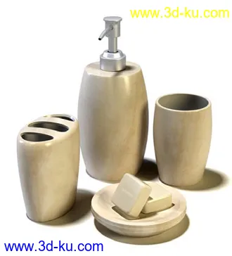 浴室物品,沐浴露,香皂,香水,洗发露,牙刷,洗手液,模型合集的图片