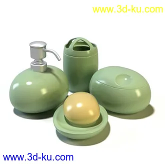 浴室物品,沐浴露,香皂,香水,洗发露,牙刷,洗手液,模型合集的图片