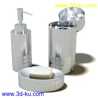 浴室物品,沐浴露,香皂,香水,洗发露,牙刷,洗手液,模型合集的图片