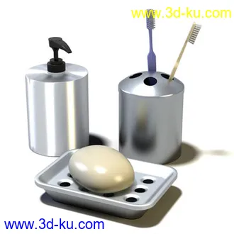 浴室物品,沐浴露,香皂,香水,洗发露,牙刷,洗手液,模型合集的图片