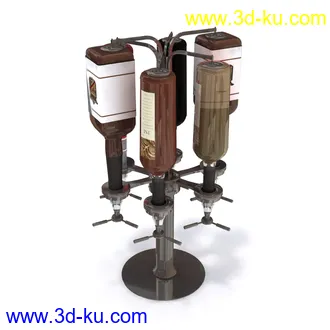 厨房用品,吊挂,锅,勺子,铲子,盛器,红酒,容器,油瓶,玻璃瓶,红酒架,模型合集的图片