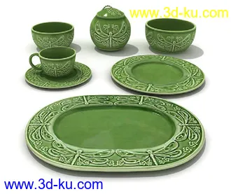 陶瓷制品,茶具,茶壶,茶杯,陶瓷碗碟,盆子,陶瓷瓶,陶瓷罐,咖啡杯,盛器,模型合集的图片