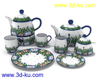 陶瓷制品,茶具,茶壶,茶杯,陶瓷碗碟,盆子,陶瓷瓶,陶瓷罐,咖啡杯,盛器,模型合集的图片