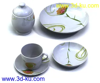 陶瓷制品,茶具,茶壶,茶杯,陶瓷碗碟,盆子,陶瓷瓶,陶瓷罐,咖啡杯,盛器,模型合集的图片
