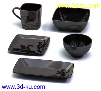 陶瓷制品,茶具,茶壶,茶杯,陶瓷碗碟,盆子,陶瓷瓶,陶瓷罐,咖啡杯,盛器,模型合集的图片