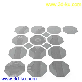 道路模型,公路模型,十字路口,交叉路口,红灯口,转弯路,路表面,模型合集的图片