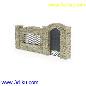 石门,石墙,草墙,石路,植物墙,石屋,房屋,石梯级,石台阶,石围墙,建筑构件,模型合集的图片18