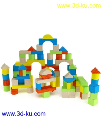 木吊椅,秋千,沙池,儿童乐园,积木模型,跷跷板,组合滑梯,爬杆,儿童游乐设施模型合集的图片