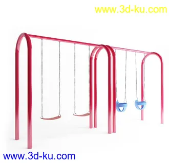 木吊椅,秋千,沙池,儿童乐园,积木模型,跷跷板,组合滑梯,爬杆,儿童游乐设施模型合集的图片