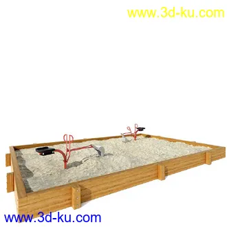 木吊椅,秋千,沙池,儿童乐园,积木模型,跷跷板,组合滑梯,爬杆,儿童游乐设施模型合集的图片