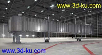 机场客梯车,拖拉机,行李车,拖车,叉车,搬运车,登机桥,机场车辆,机场设施模型全集的图片