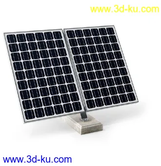 太阳能电池板,硅板,太阳能发电设备,风力机,风车,风能发电,清洁能源设备模型合集的图片