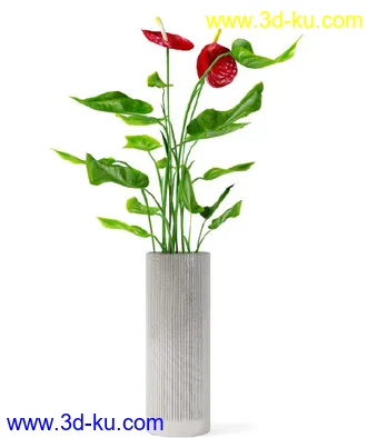 花草树模型,盆栽模型,盆景模型,花瓶,花盆,植物模型共65个的图片9