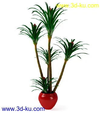 花草树模型,盆栽模型,盆景模型,花瓶,花盆,植物模型共65个的图片16