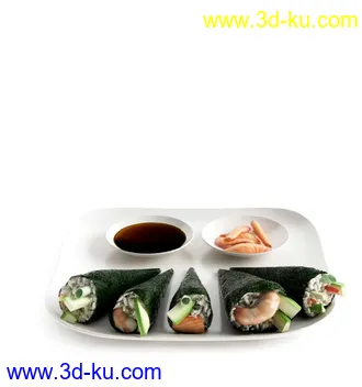 熟食,河虾,手卷,酱油,饭团,烧鸡,龙虾,炒米粉,海鲜,玉螺,汤,食物模型合集的图片