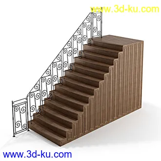 楼梯模型,楼梯扶手模型,木楼梯,石楼梯,各种铁扶手,楼梯栏杆,模型合集的图片