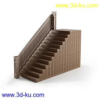 楼梯模型,楼梯扶手模型,木楼梯,石楼梯,各种铁扶手,楼梯栏杆,模型合集的图片