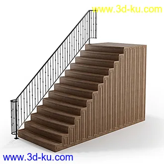 楼梯模型,楼梯扶手模型,木楼梯,石楼梯,各种铁扶手,楼梯栏杆,模型合集的图片