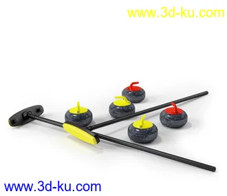 棒球,棒球棍,棒球手套,垒球,棒球场,冰球场,冰球鞋,冰球棍,溜冰鞋,冰壶,毛刷,体育模型合集的图片2