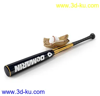 棒球,棒球棍,棒球手套,垒球,棒球场,冰球场,冰球鞋,冰球棍,溜冰鞋,冰壶,毛刷,体育模型合集的图片5