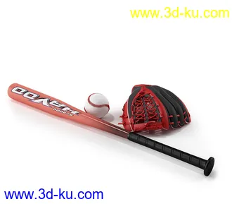 棒球,棒球棍,棒球手套,垒球,棒球场,冰球场,冰球鞋,冰球棍,溜冰鞋,冰壶,毛刷,体育模型合集的图片6