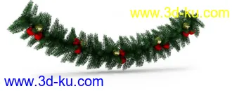 圣诞树,圣诞节花环,圣诞门挂,圣诞松枝条,藤条,松树,圣诞节装饰品模型合集的图片