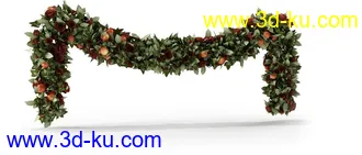 圣诞树,圣诞节花环,圣诞门挂,圣诞松枝条,藤条,松树,圣诞节装饰品模型合集的图片