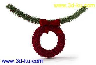 圣诞树,圣诞节花环,圣诞门挂,圣诞松枝条,藤条,松树,圣诞节装饰品模型合集的图片