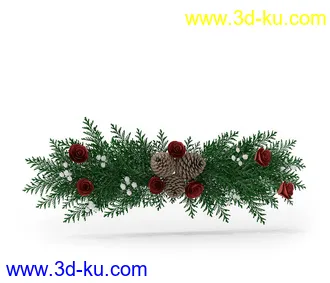 圣诞树,圣诞节花环,圣诞门挂,圣诞松枝条,藤条,松树,圣诞节装饰品模型合集的图片