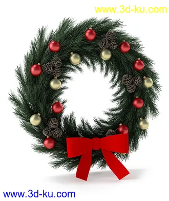 圣诞树,圣诞节花环,圣诞门挂,圣诞松枝条,藤条,松树,圣诞节装饰品模型合集的图片