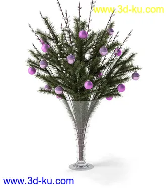 圣诞树,圣诞节花环,圣诞门挂,圣诞松枝条,藤条,松树,圣诞节装饰品模型合集的图片